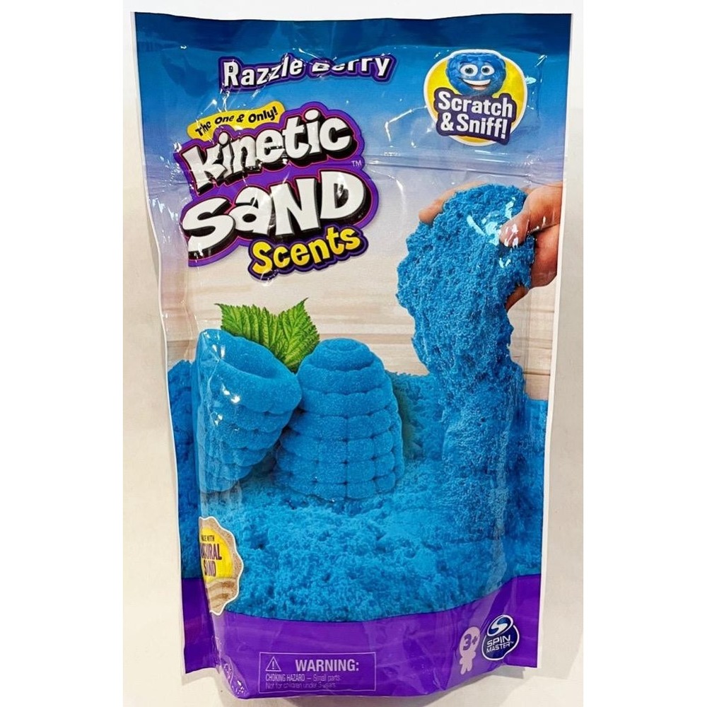 Spin Master Kinetic Sand Blue Razzle Berry Scented 8 oz Package Kids Toy